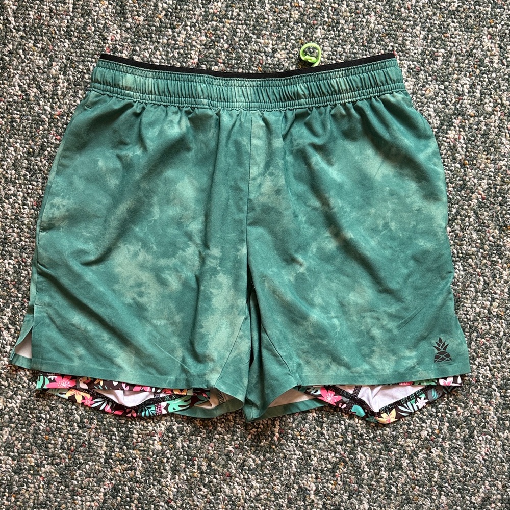Chubies Brand Athletic Shorts with Patterned Lining